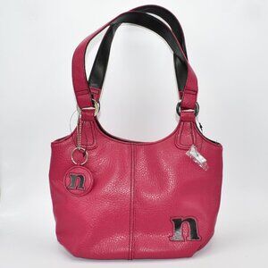 N Initial Pink Purse Shoulder Bag with Keychain NEW
